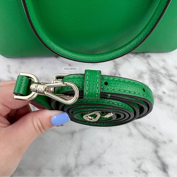 Kate Spade Darcy Small Satchel Crossbody In Green Bean - Picture 11 of 12